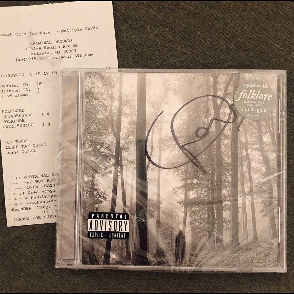 Folklore Taylor Swift SIGNED & SEALED album